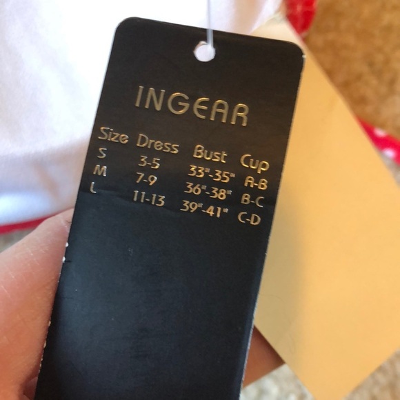 NWT Ingear coral bikini top sz S polka dot ruffles - Picture 7 of 9